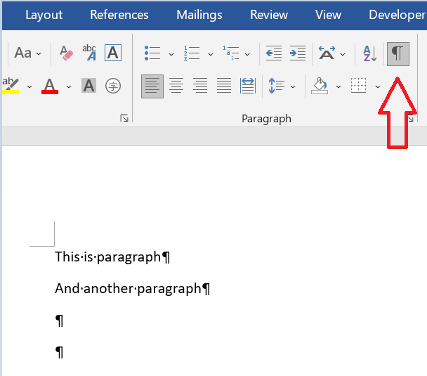 how to add a blank line after a table in word